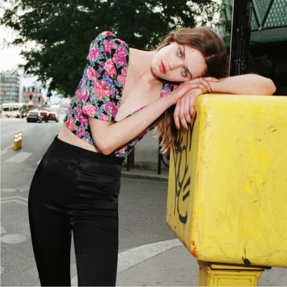 Zara Floral Crop Top NWT - Picture 7 of 7